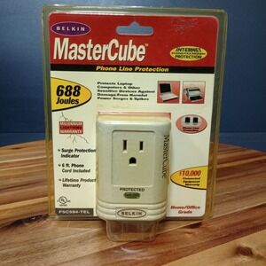 Belkin MasterCube Phone Line‎ Surge Protector Internet Modem Fax with 6ft Cord